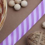 Лента атласная с рисунком 25.0 мм / 3 метра, Диагональ (фиолетовый), Globus