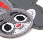 Термоаппликация детские Зверята, 3 шт, цвет серый