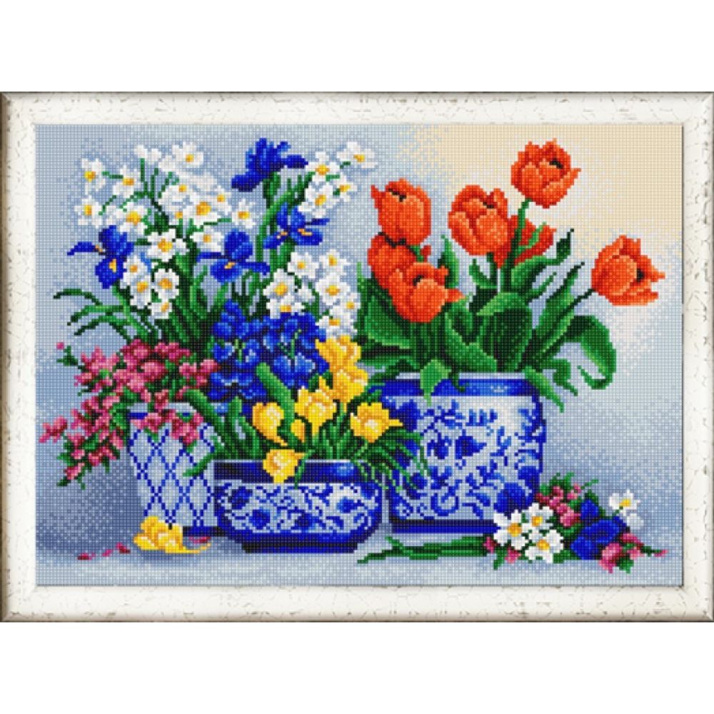 Рисунок для вышивания бисером Конек, 9960 Цветочный бум 29х39 см