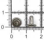 Хольнитены двухсторонние ⌀6 мм, h=6 мм, сталь, New Star №0, чер.никель, уп≈2000 шт