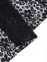 Ткань кружевная (гипюр стрейч) 90 г/м², 150 см / 45 метров, TBY.M0064 цв.черный