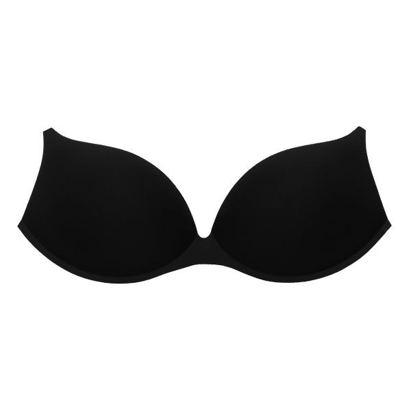 Моночашки корсетные с уступом под бретель PUSH-UP, р.85 Antynea, черный, AC-44