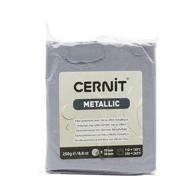 Полимерная глина запекаемая Cernit Metallic 250 г, 080 серебро, CE0870250