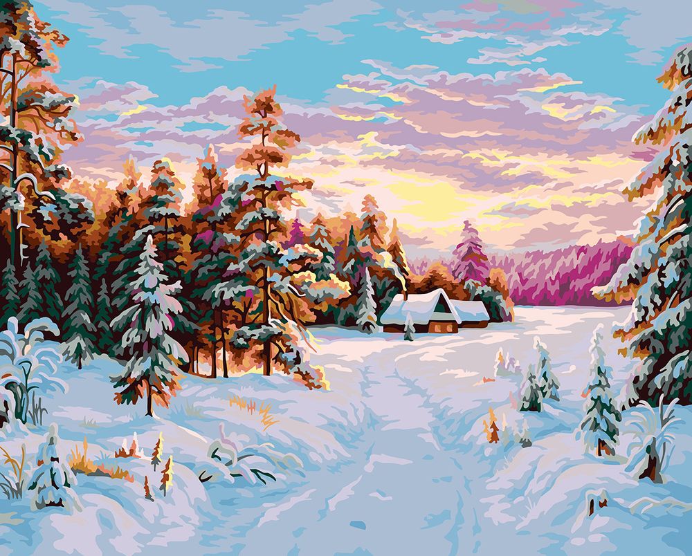 Картина по номерам Фрея, Дорога к дому, 50х40 см