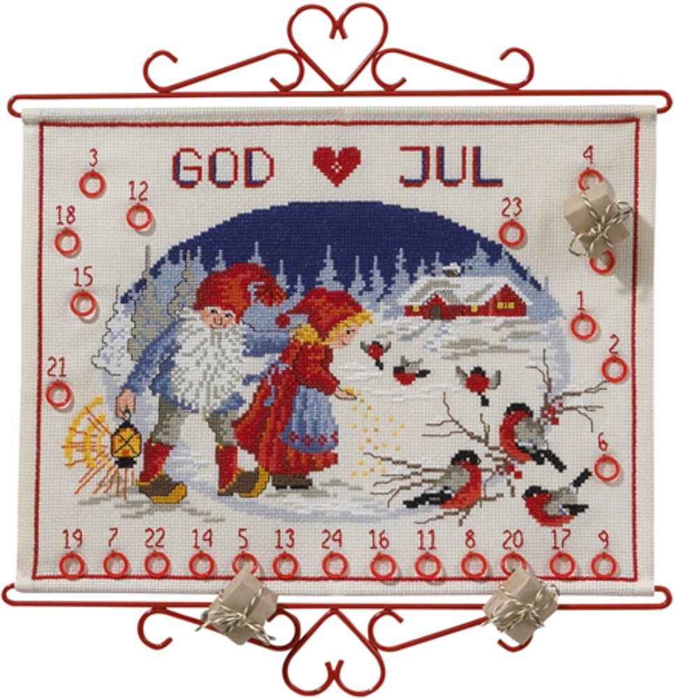 Permin, календарь Рождественский календарь, 40х30 см