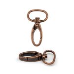 Карабин металл 20.0 мм (44х25 мм), т.медь, 6 шт