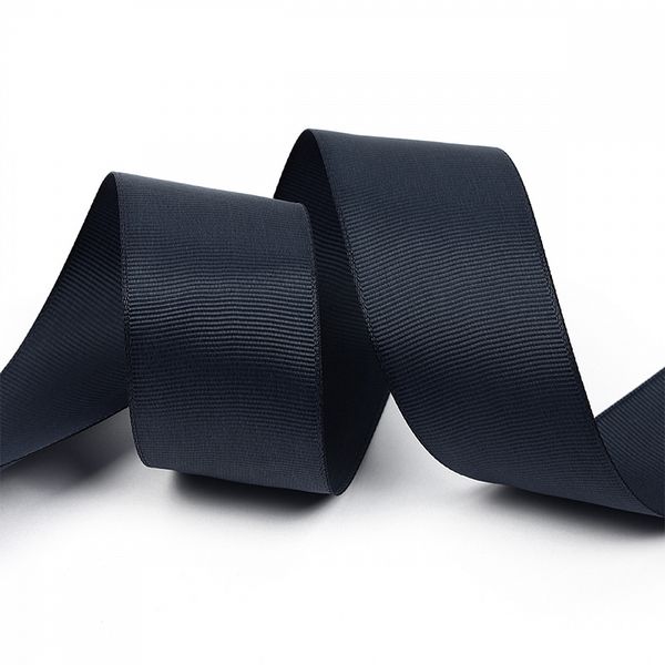 Лента репсовая (в рубчик) 38.0 мм, 372 черно-синий уп. 27,4м