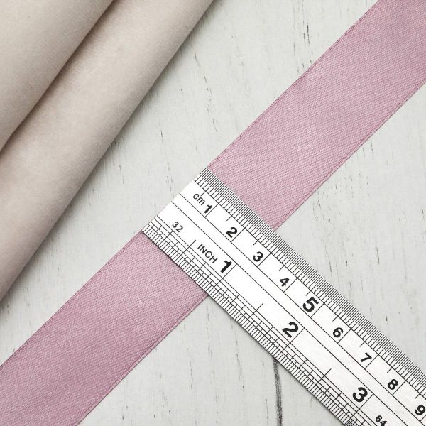 Лента атласная 1-сторонняя 25.0 мм / 22.86±1 метров, 064 ст. роза, Globus