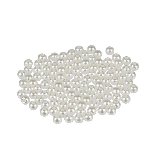 Бусины пластик ⌀4 мм, 100±5 шт, №01 белый, Zlatka PB