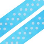Лента атласная в горошек 45.0 мм / 3 метра, голубой, Globus
