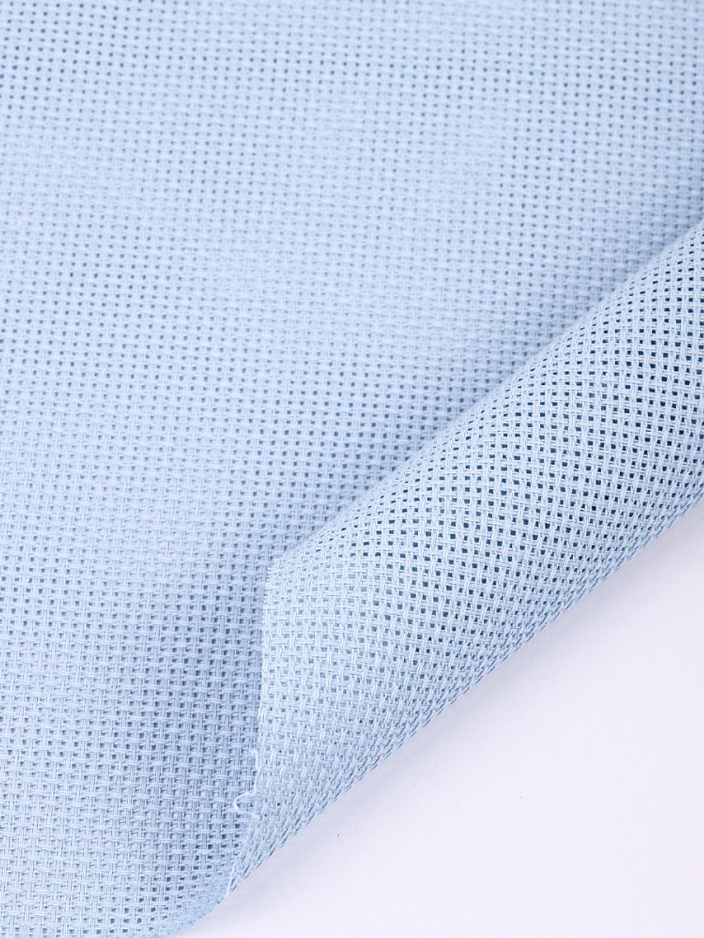 Канва для вышивания крупная, 854 (10х44кл) 40х50 см, цв. 182 голубая