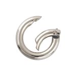 Карабин металл кольцо ⌀20.0 мм (28 мм), 10 шт, 04 никель, Gamma GH-220