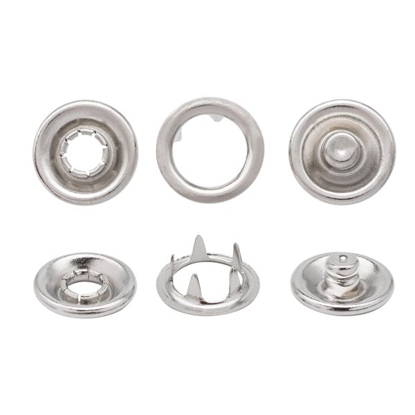 Кнопка рубашечная (джерси) открытая ⌀9.5 мм, 72 шт, латунь, никель