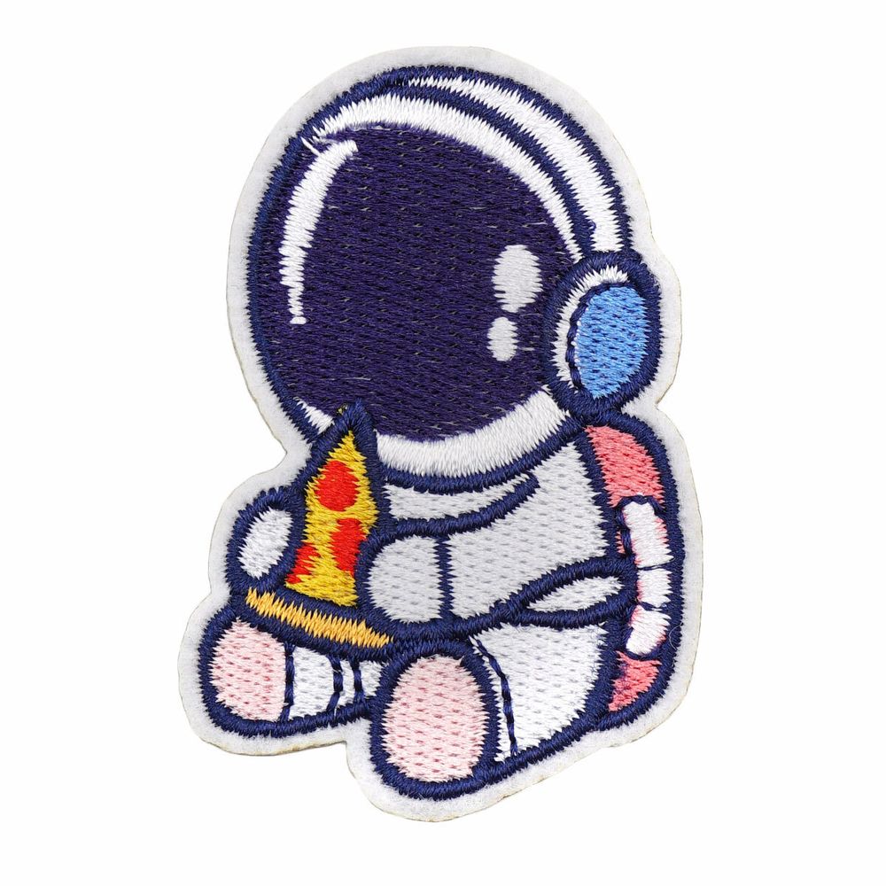 Термоаппликация Космонавт с пиццей, 6х4см, Hobby&amp;Pro