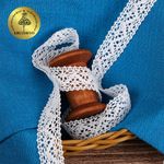 Кружево вязаное (тесьма) 20 мм, диз. 295, тонкая нить, цв.02 белый уп. 10 м, Kruzhevo