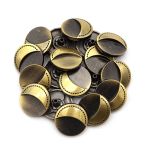 Часть кнопки Альфа (S-образная) ⌀20 мм (A-часть), 5/20 ограничитель металл, латунь, 20 шт