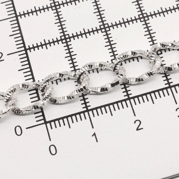 Цепь алюминиевая 11,6 мм, 7,8 мм, боб(10 м) (никель) K