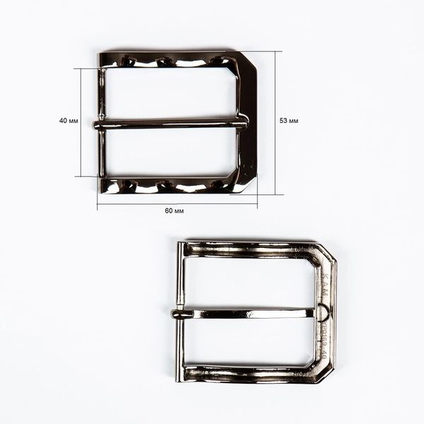 Пряжка ременная металл 40 мм мет. чер.никель, 4 шт, BIG