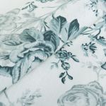 Ранфорс Розы моно 130 г/м², шир.240 см, в нарезке, цв. мята, 10 метров /TOS/