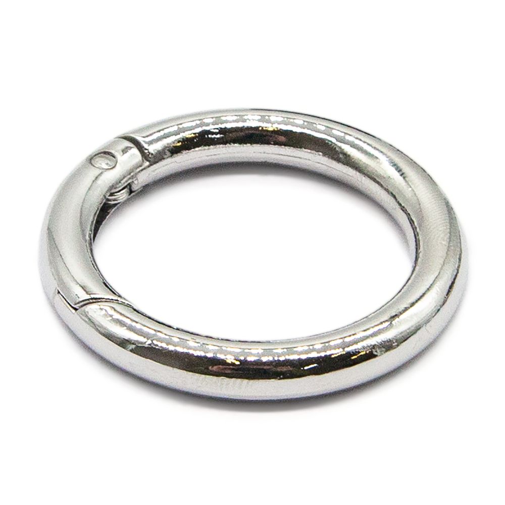 Карабин металл кольцо 31.0 мм (42х42 мм), никель, 10 шт