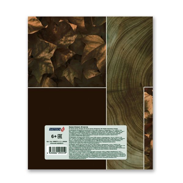 Бизнес-блокнот, матовая ламинация + выборочный лак, A5+ 80 л. 18 шт, клетка, Осенний марафон 000429, Светоч 80ББТ5_4_5_1