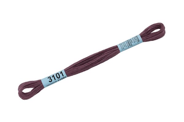 Мулине Gamma 100% хлопок, цв.3101 т.серо-сиреневый, 24 мотка по 8 метров