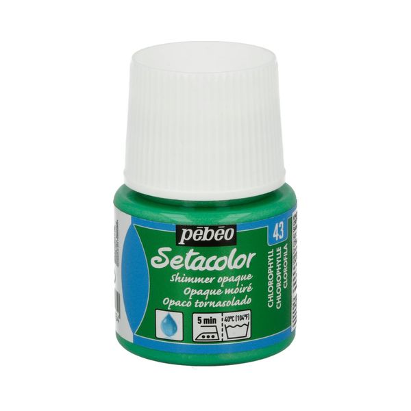 Краска для темных и светлых тканей мерцающая Setacolor 45 мл 295-043 хлорофилл, Pebeo