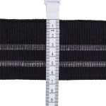 Подвяз (довяз) трикотажный с прозрачными вставками 6 см / 1 метр, черный, 3AR2880