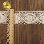 Кружево вязаное (тесьма) 45 мм / 10м, D1004 цв.02 молочный, Kruzhevo