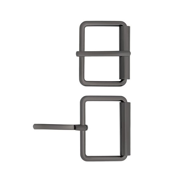 Пряжка прямоугольная 30 мм, металл (Pewter олово (черный никель)), МТ_1864, 6 шт