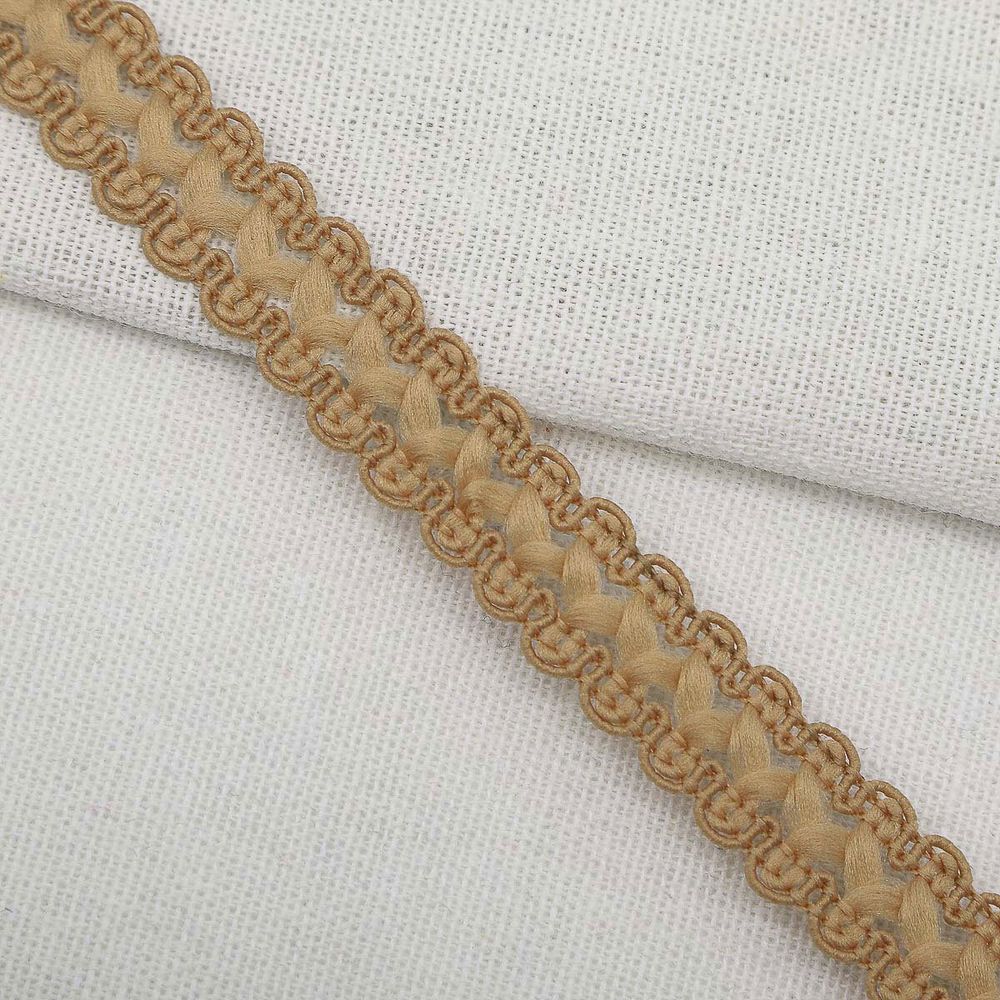 Тесьма отделочная вязаная 17 мм, 10 м, бежевый