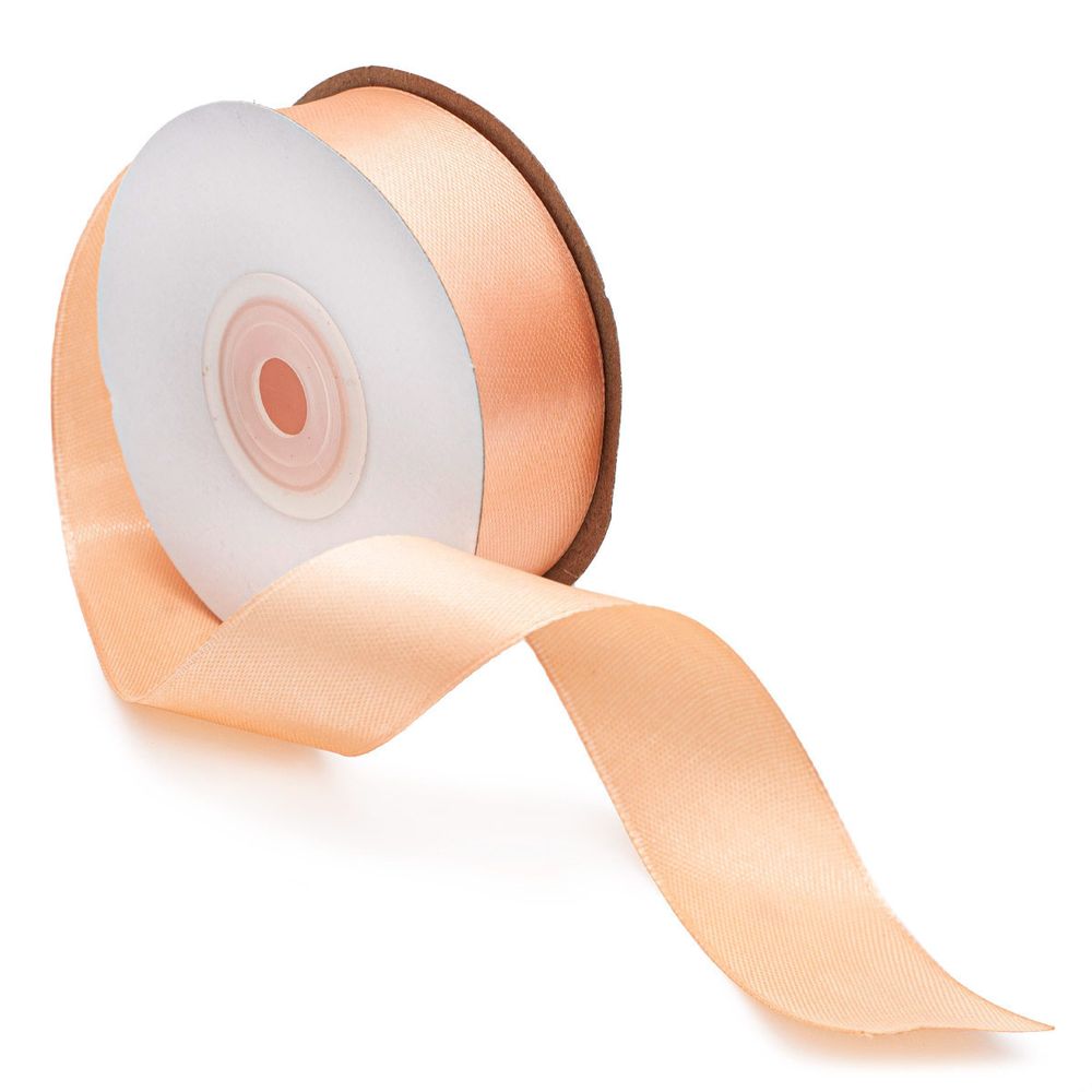 Лента атласная 1-сторонняя 25.0 мм / 22.86±1 метров, 035 персиковый, Globus