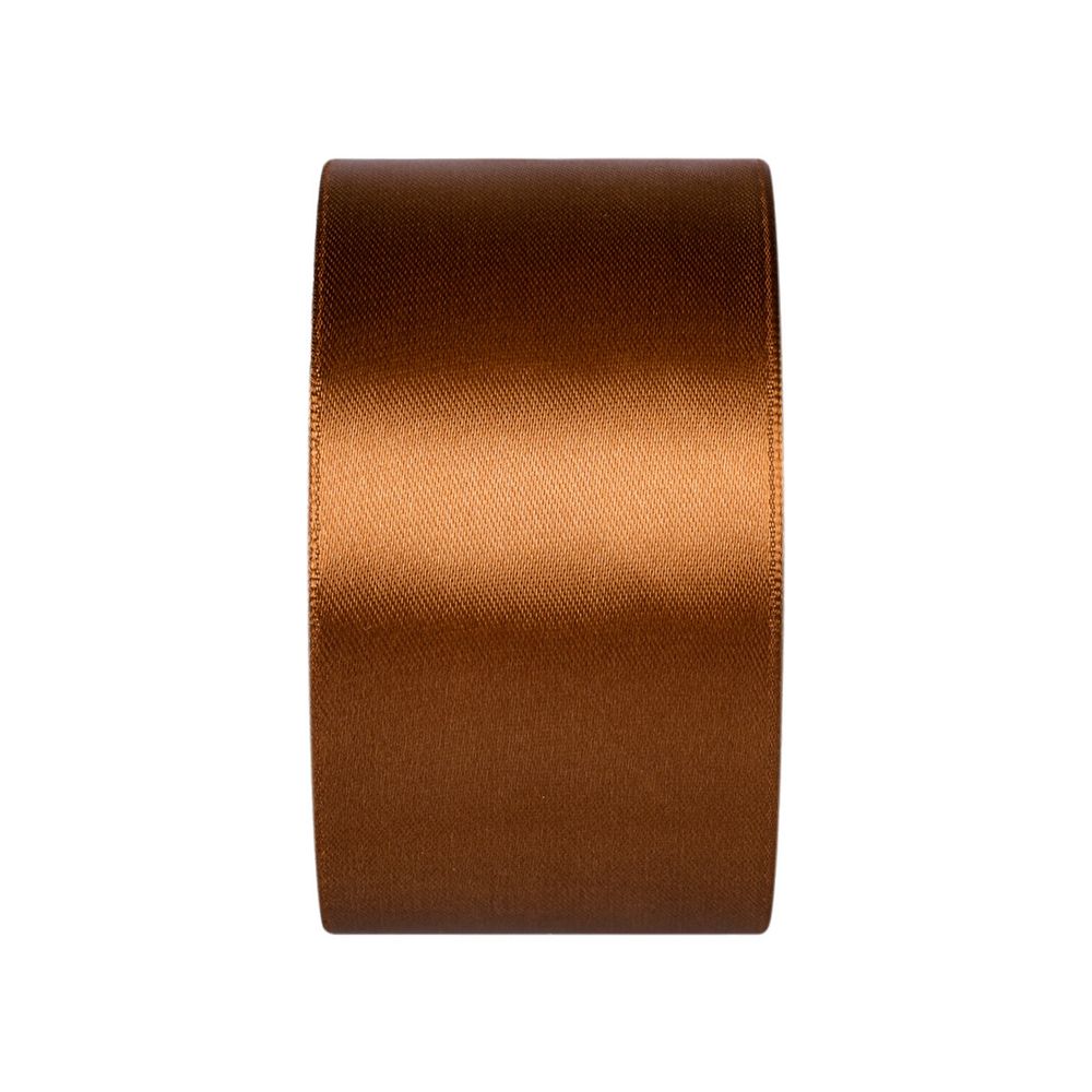 Лента атласная 1-сторонняя 50.0 мм / 33±2 метра, 122 св.коричневый, Gamma