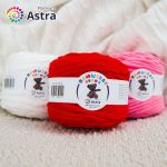 Пряжа Astra Premium (Астра Премиум) Плюшевая / уп.2 мот. по 100 г, 80 м, 152 красный