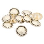 Пуговицы на ножке 36L=23 мм, металл, Gold (золотой), 10 шт, MP01