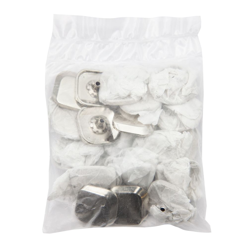 Часть кнопки 5/22x22 никель 3D без ответной части, 20 шт