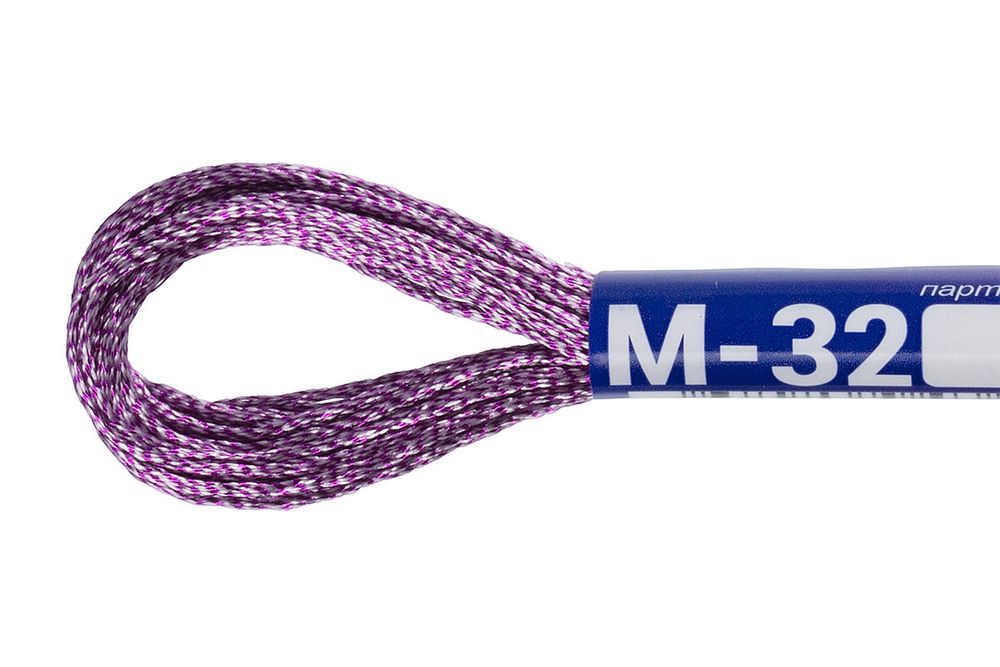 Мулине Gamma металлик, цв.М-32 сиреневый, 12 мотков по 8 метров