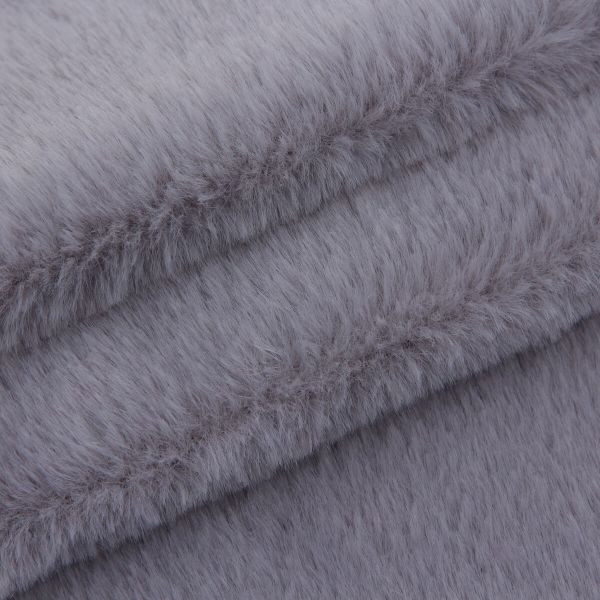 Мех Кролик ворс 6-8мм (48 см / 50 см), плотность: 280 г/м².,100%п/э (серый), 23697
