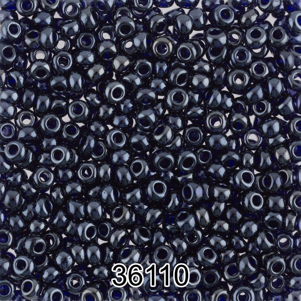 Бисер Preciosa круглый 10/0, 2.3 мм, 500 г, 36110 (Ф030) черничный