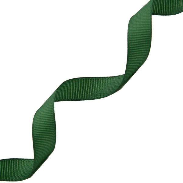 Лента репсовая (в рубчик) 12.0 мм, 126 т.зеленый, уп.18,28 м