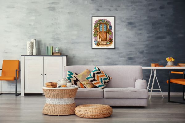 Алмазная (кристальная) мозаика Фрея, Лето у дверей, 35х50 см