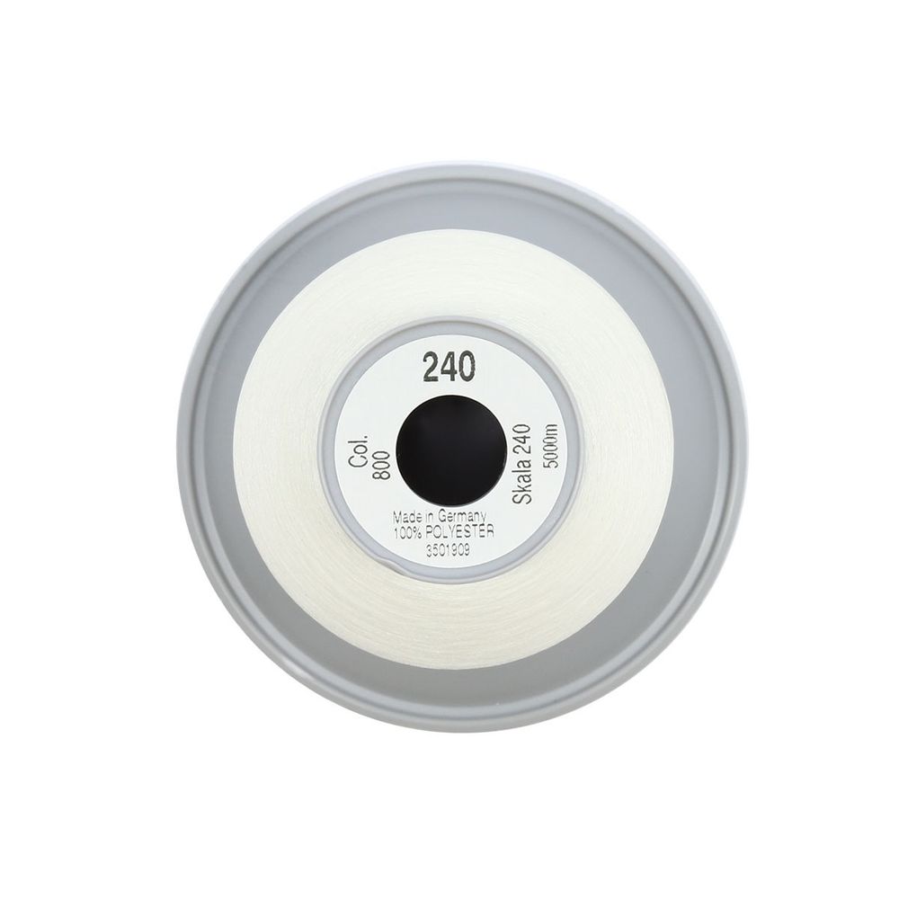 Нитки некрученые бондированные Gutermann Skala 240, 5000м, 720763_00, 800 белый, 1 катушка