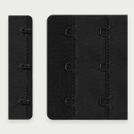 Застежки для бюстгальтера текстильные 3х2, 57 мм, 25 шт, 170 черный, Arta