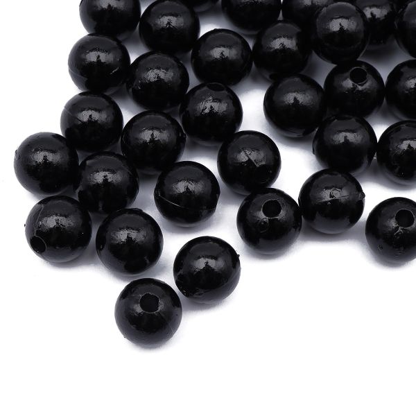 Бусины пластик (жемчуг) ⌀10 мм, 25 г, Astra&Craft (MH.КР.10.002.02 черный)