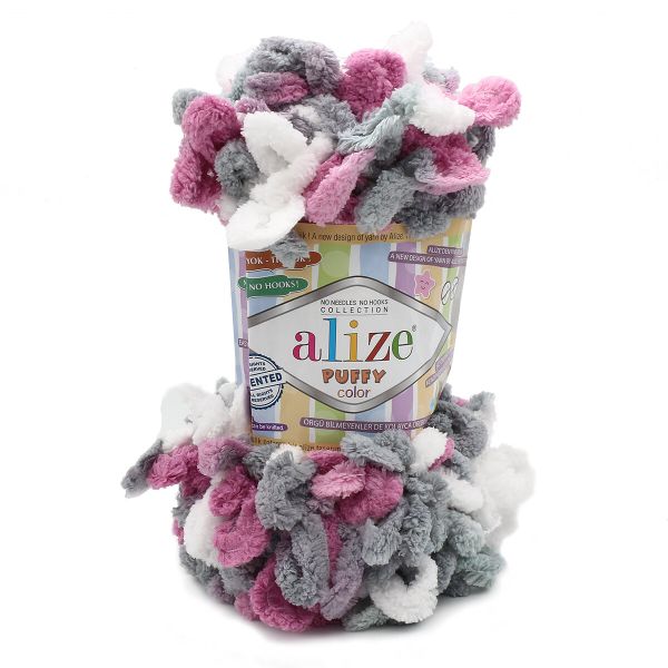 Пряжа Alize (Ализе) Puffy Color / уп.5 мот. по 100 г, 9м, 6070 A