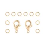 Набор фурнитуры для бижутерии 60 шт, 02 под золото, Zlatka FMK-F04