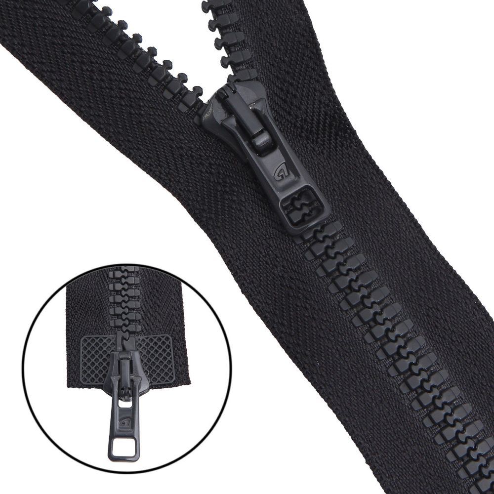 Молния трактор Arta Т6 (6 мм) 2 зам., разъем., 75 см, ОПТ. УП. 25 ШТ., 102 т.серый