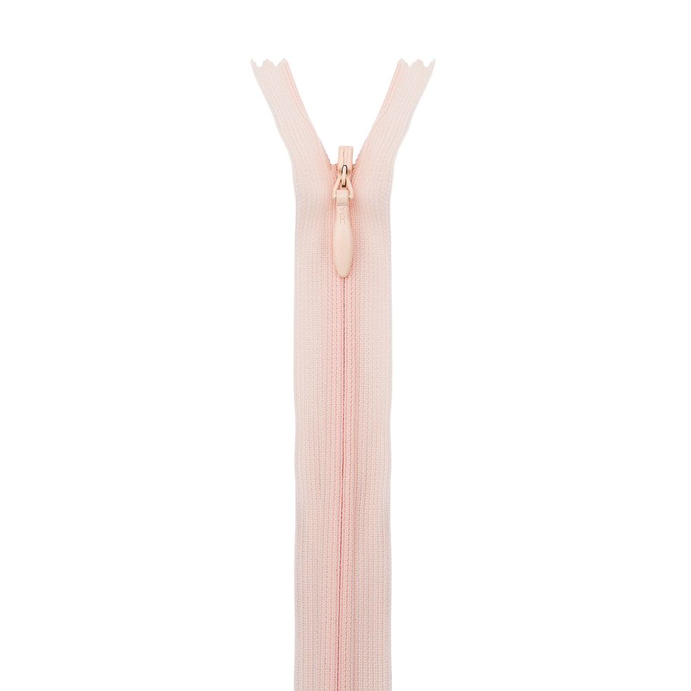 Молния потайная (скрытая) Т3 (3 мм) 1 зам., н/раз., 50 см, св. персик, 31305 / 50, 10 шт