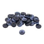 Пуговицы 4 прокола 24L=15 мм, пластик, col.E темно-синий, 36 шт, CN2824
