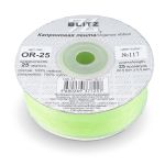 Лента капроновая (органза) 25.0 мм / 22.8±1 метра, 117 св.салатовый, Blitz OR-25